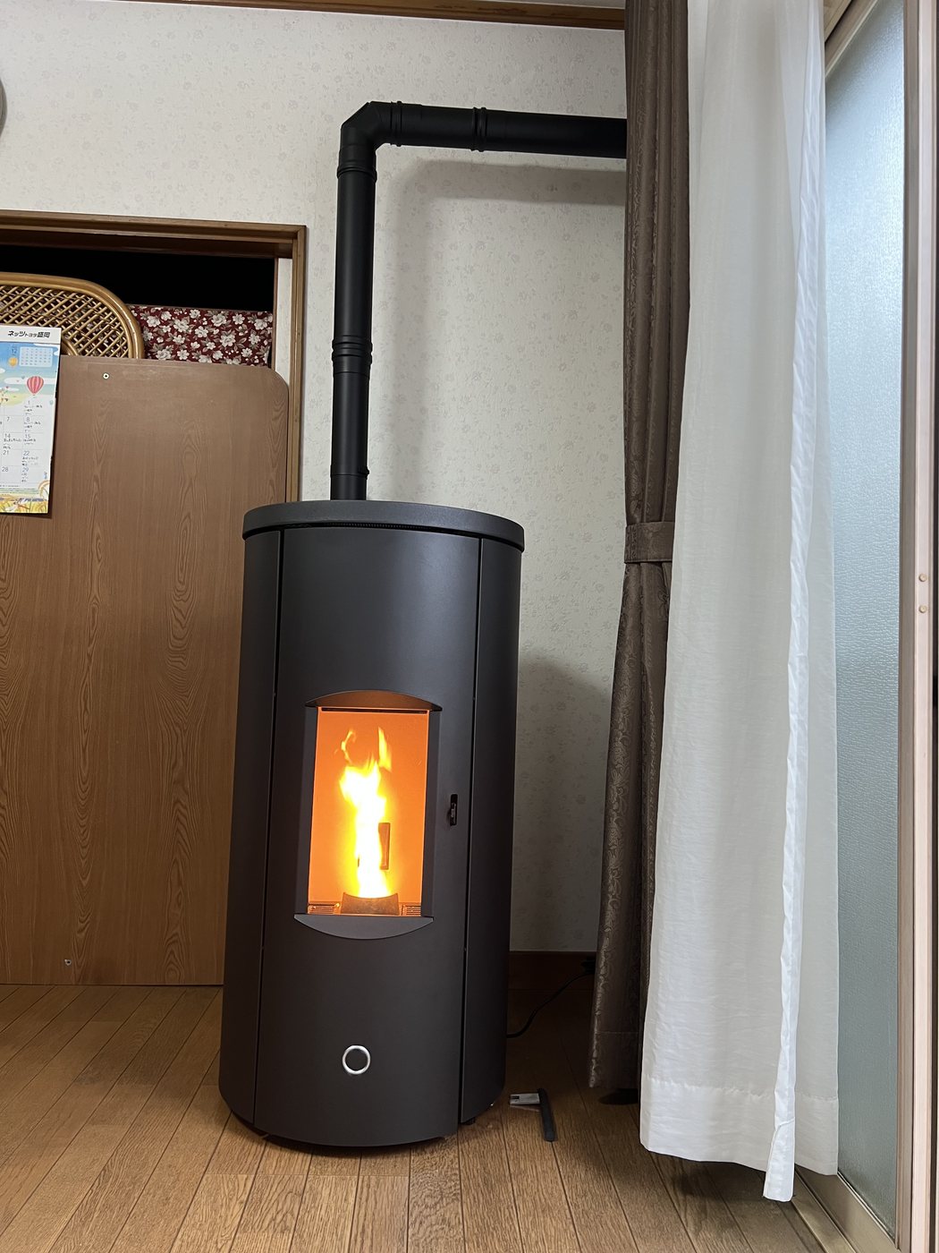 D'STYLE ペレットストーブ施工事例 和のお部屋になじませて